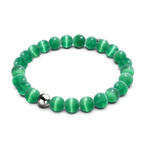 Raupe | 925er Sterlingsilber | Cheshire-Glasarmband